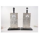 Pair of Santa Fe Textured Table Lamps (1-2)