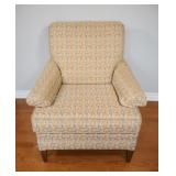 Geometric Pattern Rolled Arm Accent Chair (1of 2)