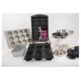 Collection of Bakeware, Tart Shells,Cookie Cutters