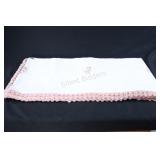 NEW-Embroidery Tablecloth with a Crocheted Edge