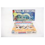 Wheel of Fortune and Junior Monopoly Board Games