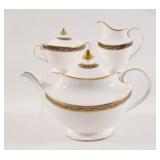 Royal Doulton "Harlow" Tea Pot w Cream & Sugar Set