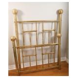 Antique Single Brass Head & Foot Board Bed