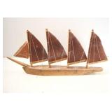 Handmade Wooden Model Boat