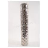 Silver-Finished Geometric 23 Inch Design Vase