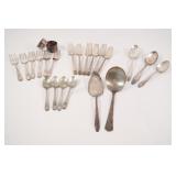 VTG Silverplate Flatware, Various w Napkin Rings