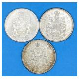 1965 - Canada Fifty Cent Silver Coins