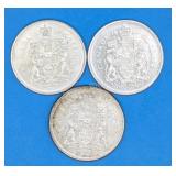 1966 - Canada Fifty Cent Silver Coins