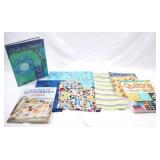 Quilting Books w Assorted Fabrics