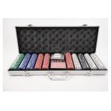 500 Poker Chips Set with Aluminum Storage Case