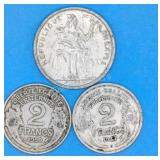 1947- 50 2 X Francs & 1 x 5 1965 Republique French