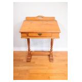 VTG Pine Drop Secretary Writing Desk