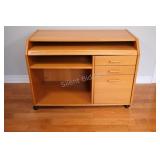 VTG IKEA Pine Computer Desk w Pull Out Keyboard