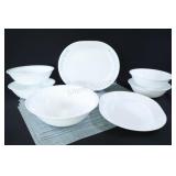 Corelle Serving Bowls, Platter & Vinyl Placemats