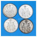 1963, 1964 & 1966 -  Canada Fifty Cent Silver Coin