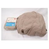 2x One-Piece Taupe MicroFibre Furniture Slip Cover