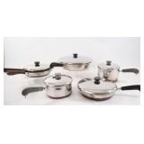 VTG Revere Ware Pots & Pans w Lids