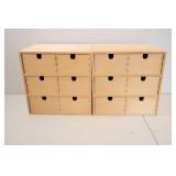 Array of 12 Wooden Crafting Storage Drawers