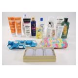 Open Collection of Various Toiletries & Bags