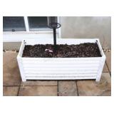 White Resin Planter Box