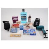 Sealed Toiletries, Hair Dryer, Socks, Pocket Knife