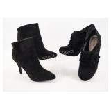 Ladies, Sz 9.5 Black Suede Ankle Boots