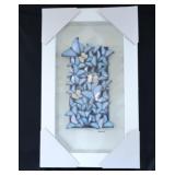 NEW- 3D Dimensional Butterfly Framed Wall Art
