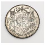 1950 Canada Fifty Cent Silver Coin