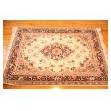 Traditional Cream-Coloed w Pink Tones Area Rug