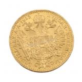 23K 1915 Austria Gold 1 Ducat Restrike Coin (2-2)