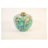 Antique- France Glazed Red Pottery Vase,