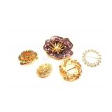 Vintage Costume Jewelry Brooches
