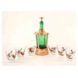 Reuge Musical Decanter w Hazel Atlas Barware