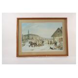 Cornelius Krieghoff, The Toll Gate Framed Print