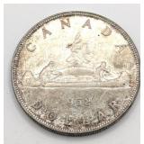 1952 Canada One Dollar Silver Coin