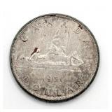 1951 Canada One Dollar Silver Coin