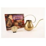 Sabre Alarm Clock, Brass Watering Can, Yesterdays