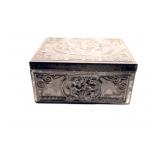 Victorian Repoussï¿½ Cherubs Wooden Trinket Box