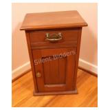 Antique Solid Wood Country Rustic Bedside Table