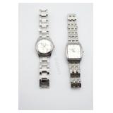 Guess & Bulova Silvertone Ladies Watches