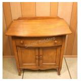 Victorian-style Oak Washstand Cabinet