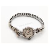 14K White Gold Barclay 17 Jewels Ladies Watch