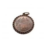 1916 Austrian1 Corona Coin, .835 SIlver Pendant