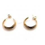 10K Yellow Gold  Hoop Earrings w Engraving