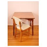 Farmhouse Dining Table w Turned Legs w Chair
