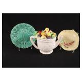 Bordallo Pinheiro Plate, Tutti Frutti Tea Pot