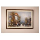 Signed R. Saimon Oil on Canvas Parisian Scene