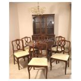 French Provincial Style Dining Table w Six Chairs