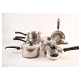 Mixed Stainless & Copper Bottom Cookware Sets