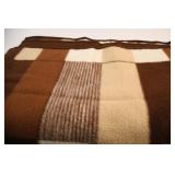 Plush Brown Quilt Style Blanket - Full